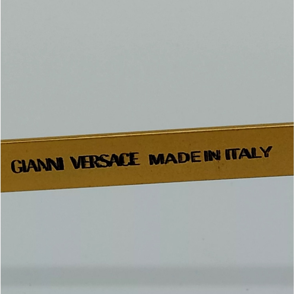Authentic Gianni Versace Sunglasses  S59 Men's Gold needs new nose pads - Picture 8 of 11